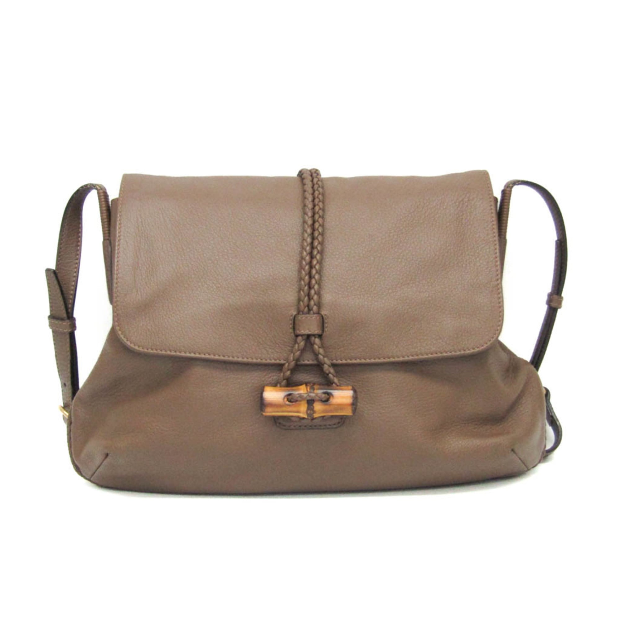 Gucci Bamboo · Leather Shoulder Bag