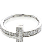 Tiffany T One · 18K White Gold · Diamond · Size 4.5 (EU 51.25)