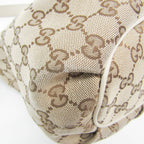 Gucci GG Canvas · Leather Shoulder Bag