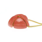 Tiffany Cross Heart · Rhodochrosite · 18K