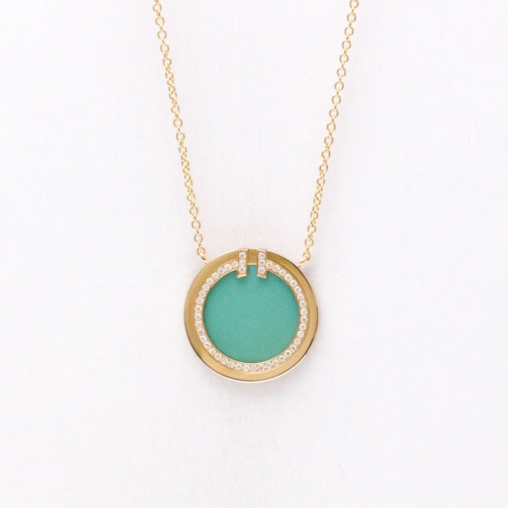 Tiffany T Two · Turquoise Diamond · Rose Gold