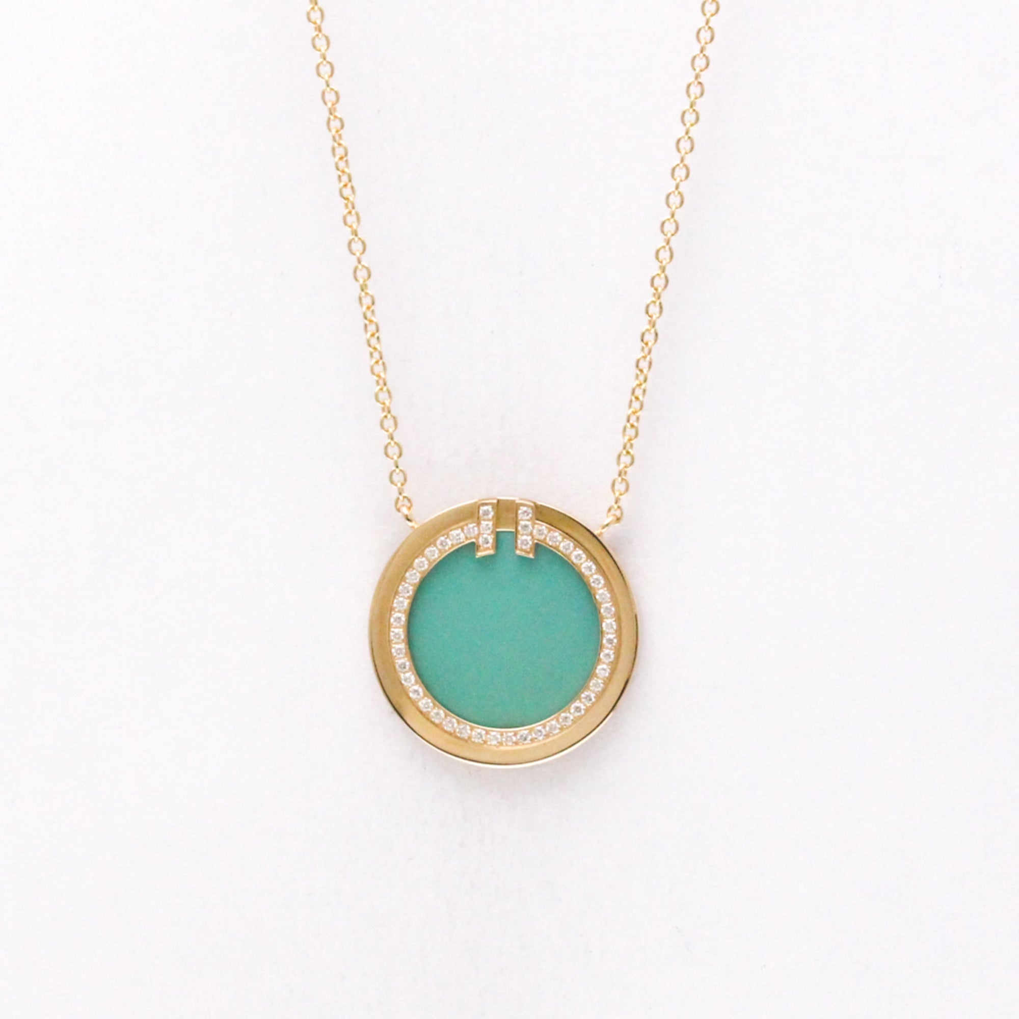 Tiffany T Two · Turquoise Diamond · Rose Gold