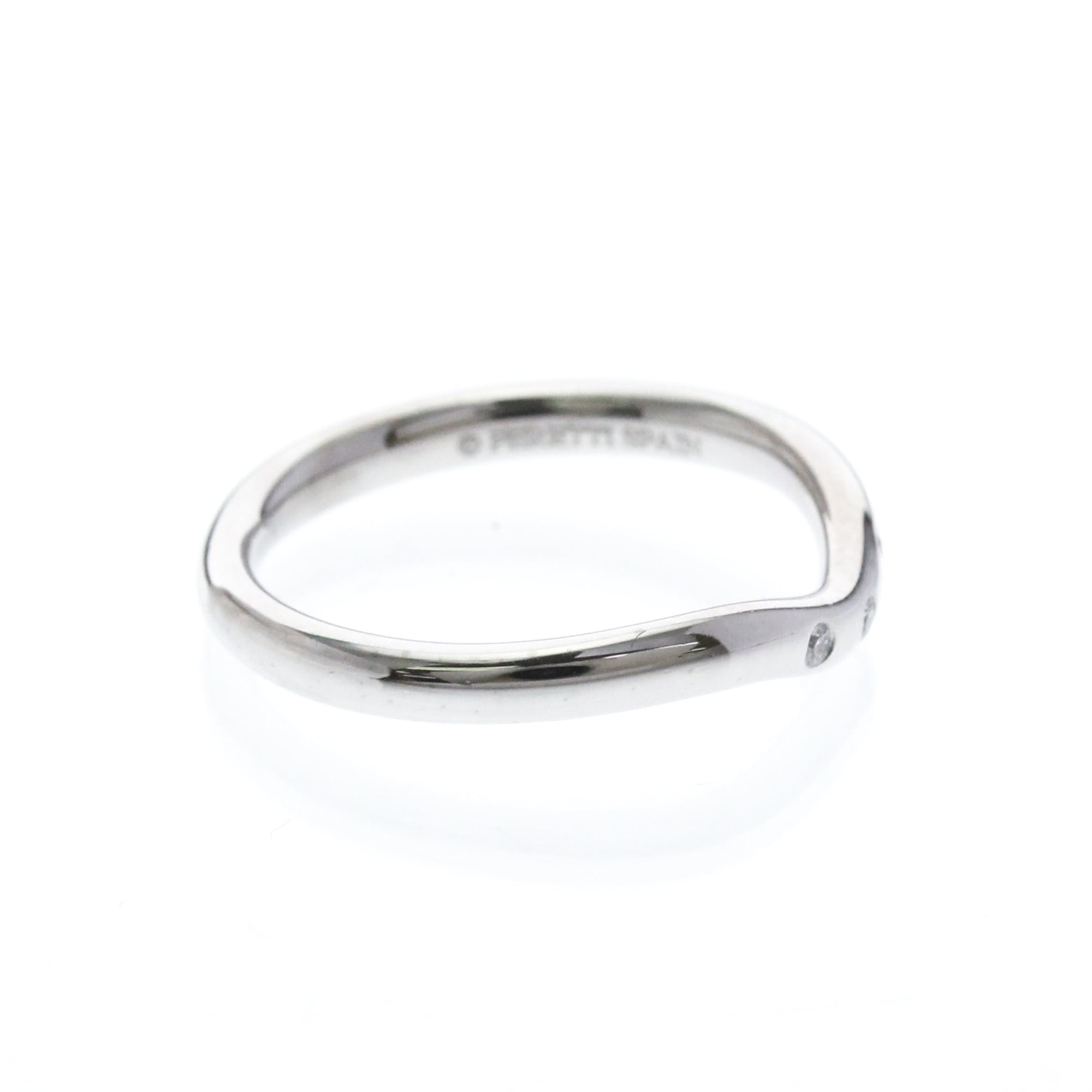 Tiffany Curved Band · Platinum · Diamonds