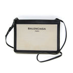 Balenciaga Navy Pochette · Canvas & Leather