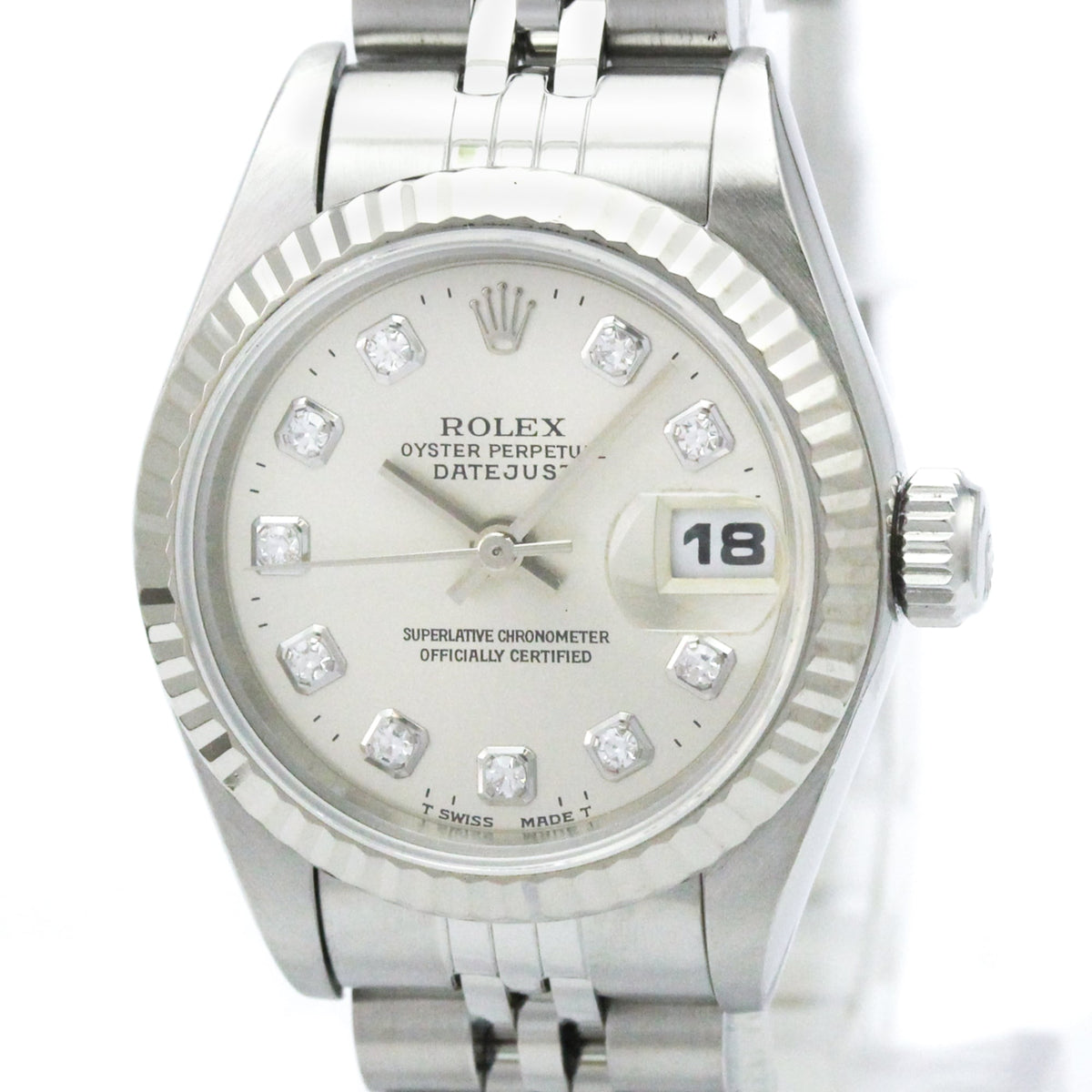 Rolex Datejust · Diamond · 18K White Gold Steel