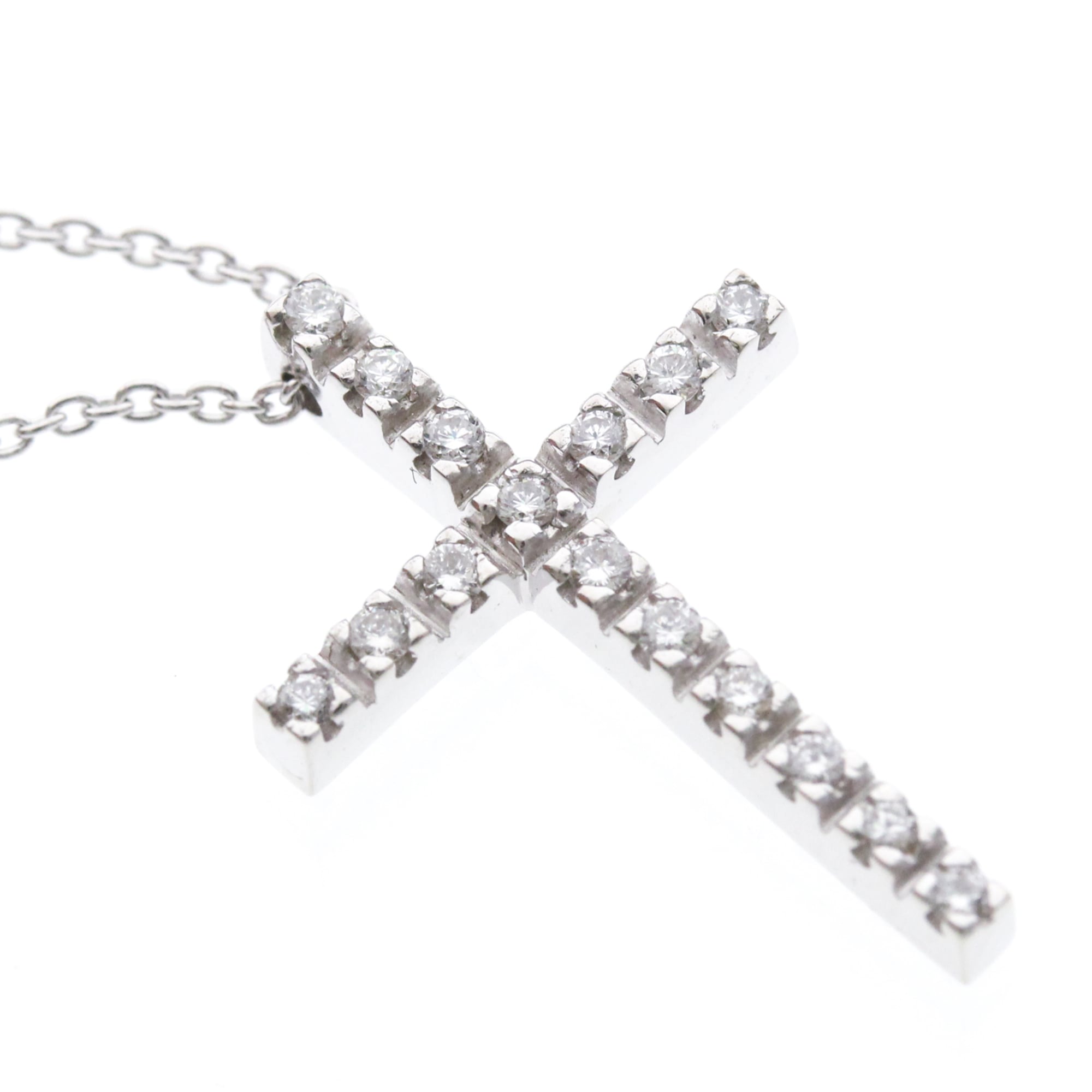Star Jewelry Diamond Cross · 18K White Gold