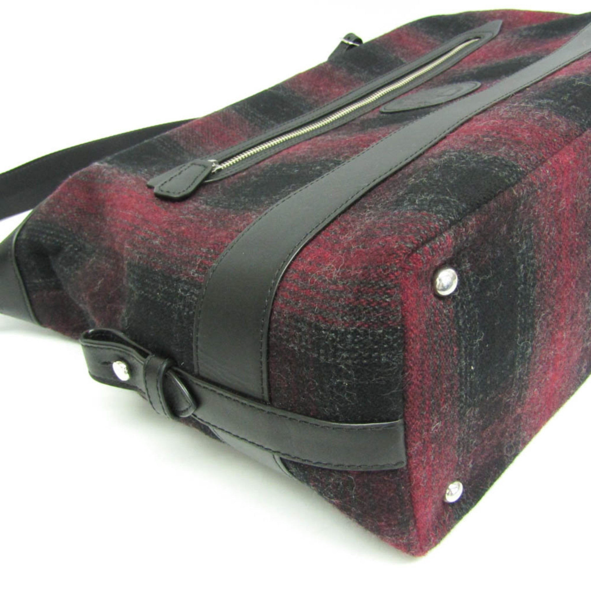 Hunting World Check · Tweed Boston Bag