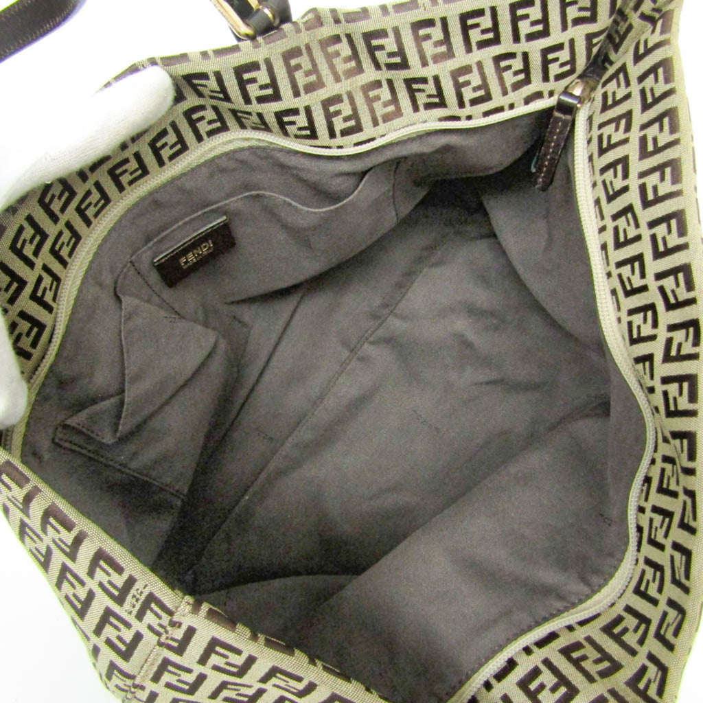 Fendi Zucchino · Canvas & Leather Tote