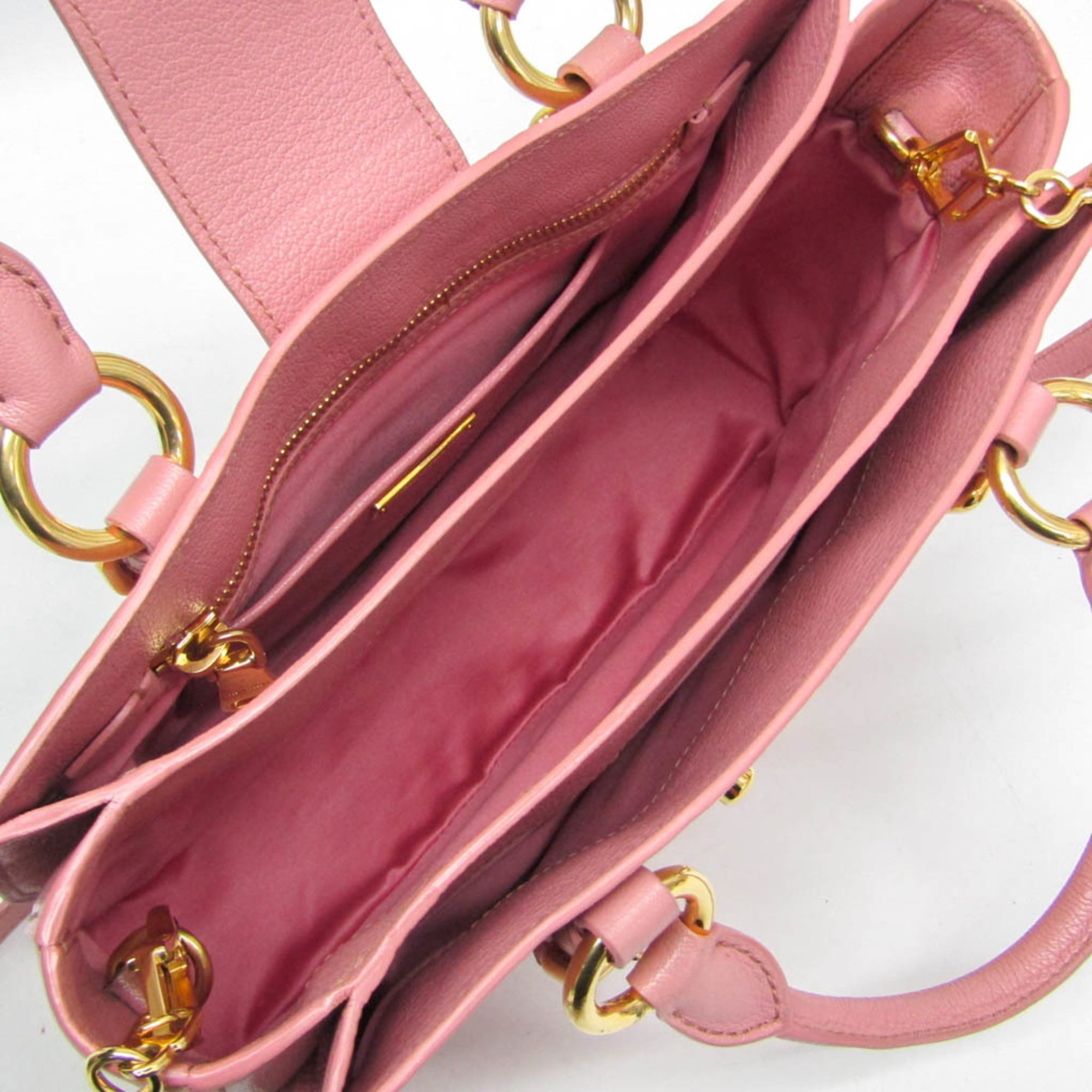 Miu Miu Madras · Leather Shoulder Bag