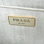 Prada Canapa · Denim · Flower Corsage