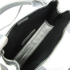 Balenciaga Navy Cabas XS · Metallic Leather