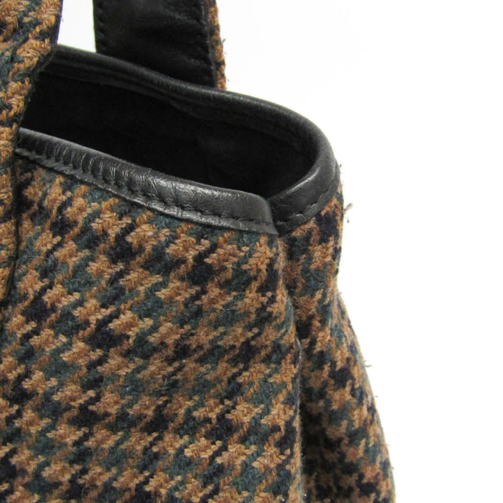 Balenciaga Navy Cabas S · Wool & Leather