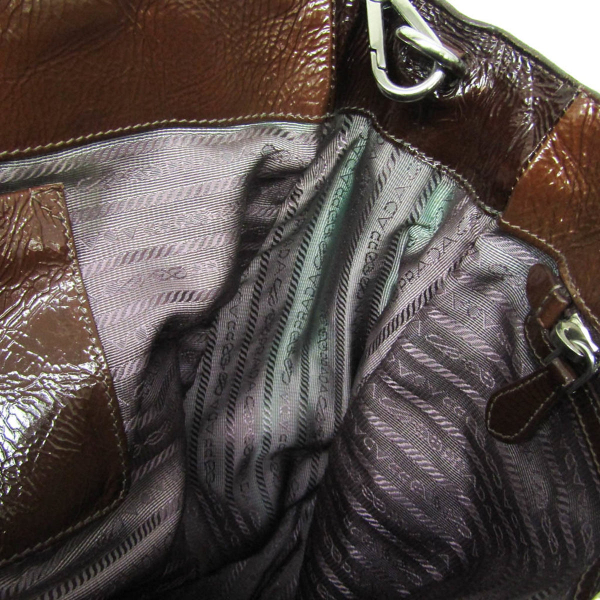 Prada Patent Leather · Metal Hardware