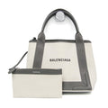 Balenciaga Navy Cabas S · Canvas & Leather