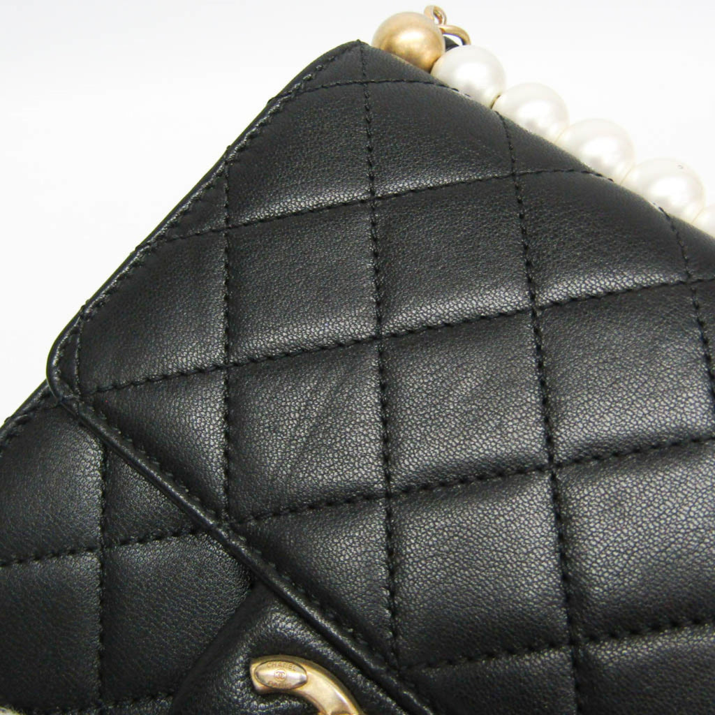 Chanel Matelassé · Lambskin · Pearl Chain