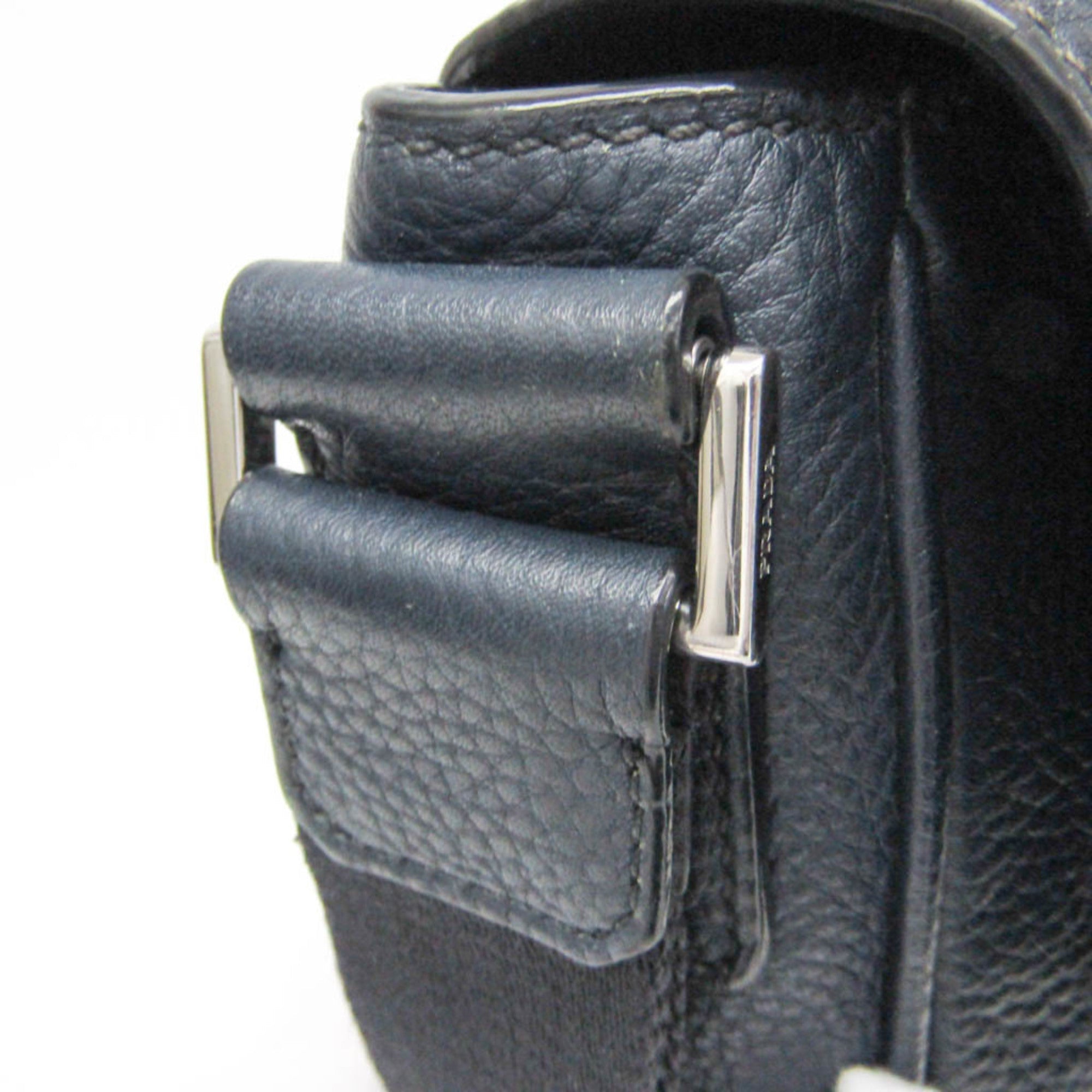 Prada Leather Messenger · Push Lock