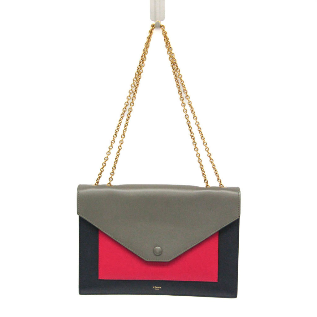 Celine Chain Flap · Tricolor Leather