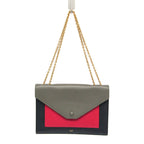 Celine Chain Flap · Tricolor Leather