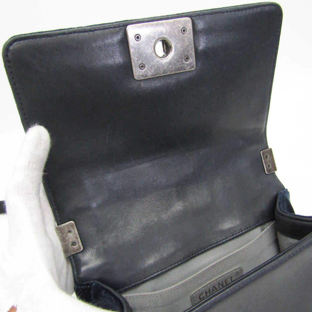 Chanel Boy · Velvet · Chain Shoulder Bag
