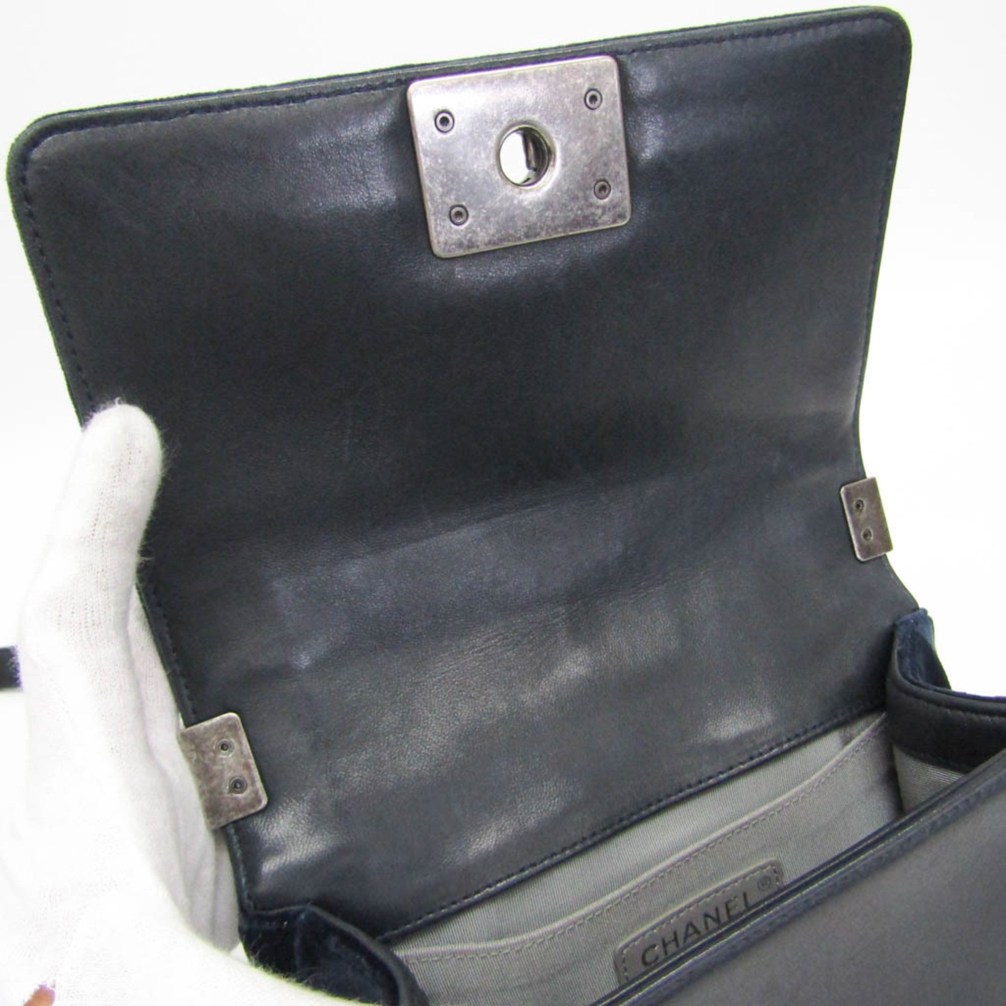 Chanel Boy · Velvet · Chain Shoulder Bag