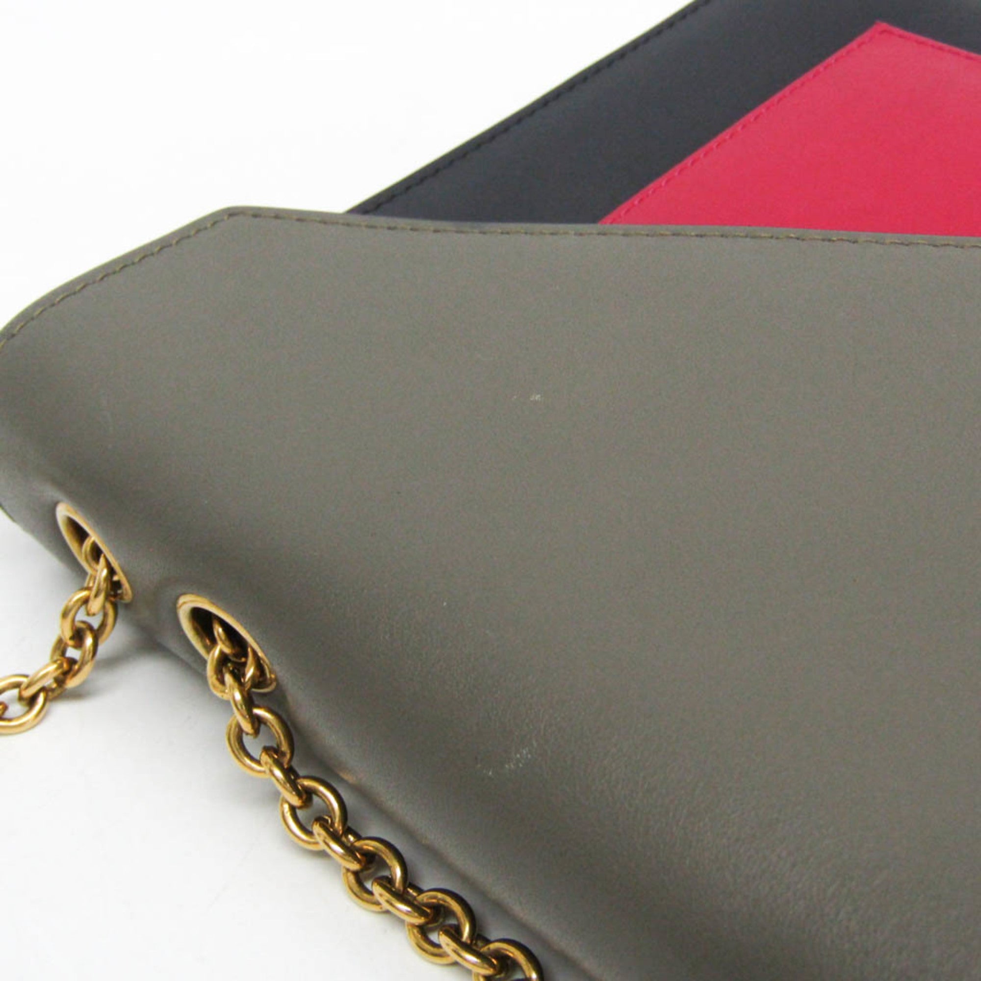 Celine Chain Flap · Tricolor Leather