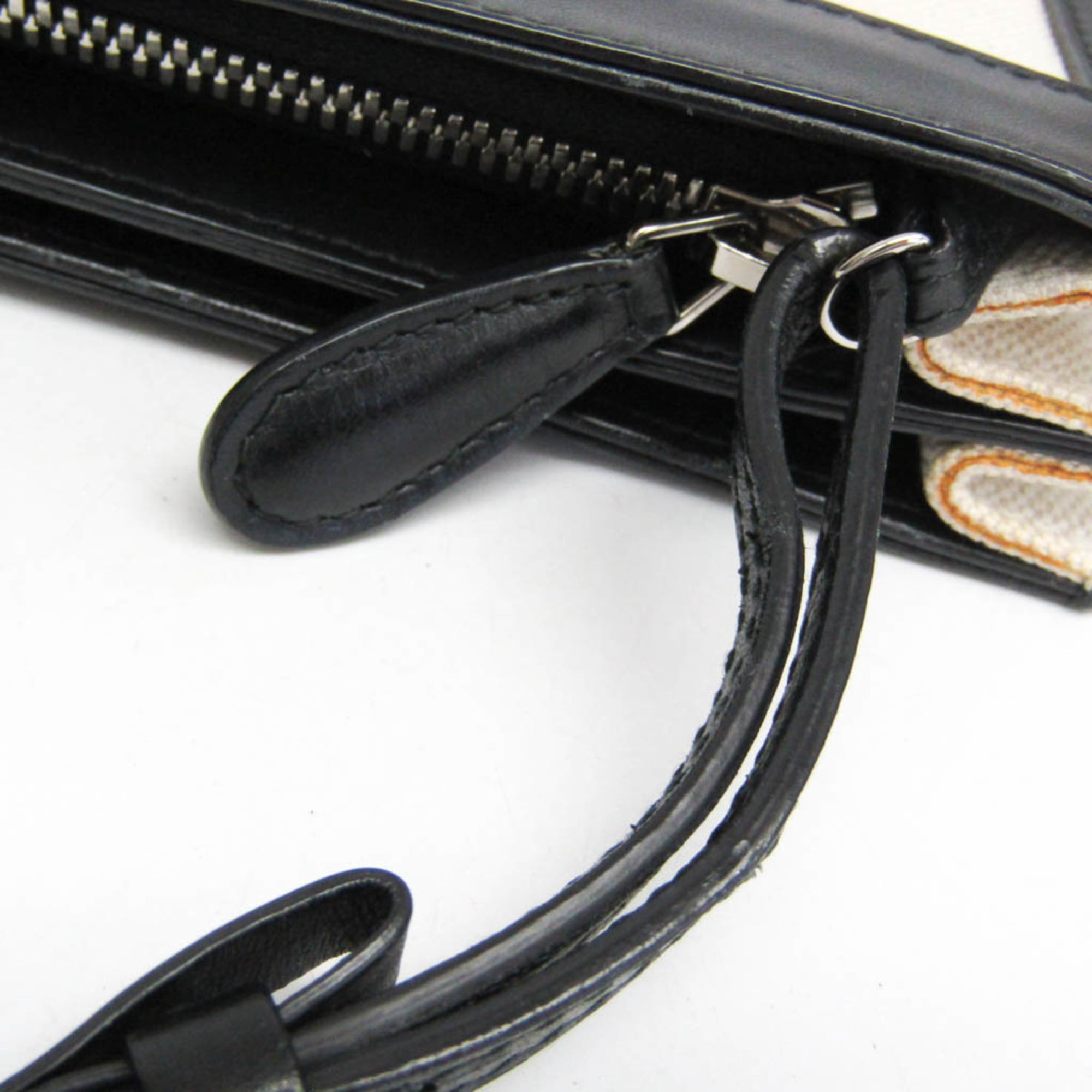 Balenciaga Navy Pochette · Canvas & Leather