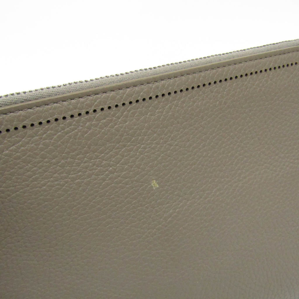 Balenciaga Classic · Greige Leather Clutch