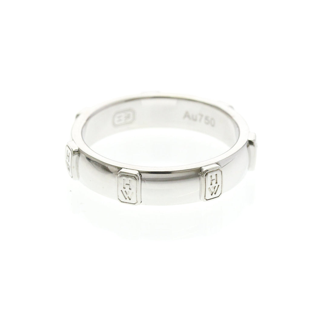Harry Winston HW Logo · Diamond · 18K White Gold