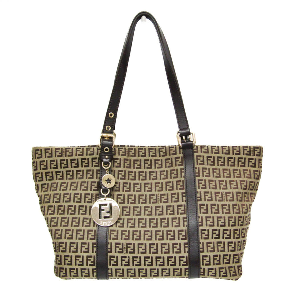 Fendi Zucchino · Canvas & Leather Tote