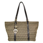 Fendi Zucchino · Canvas & Leather Tote