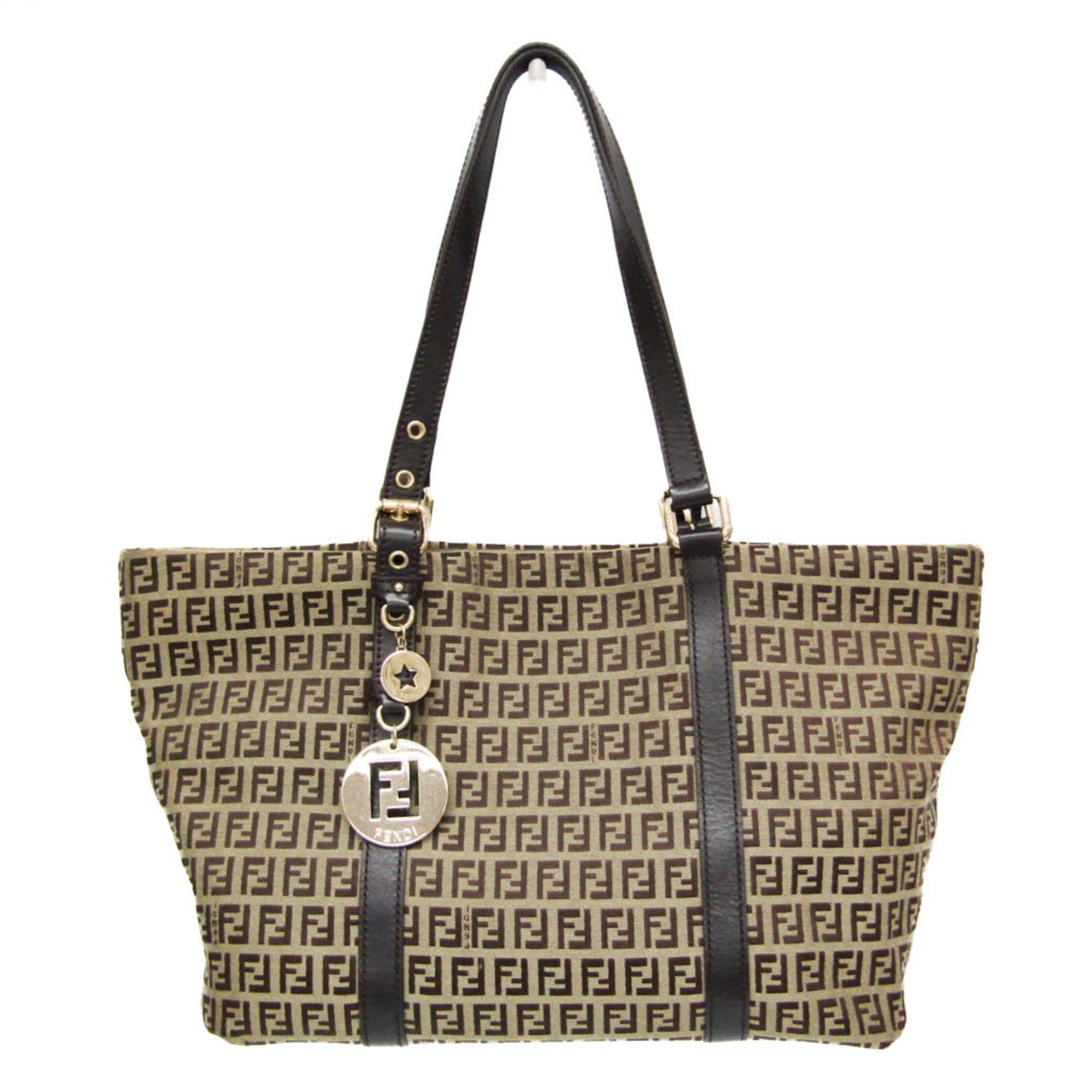 Fendi Zucchino · Canvas & Leather Tote