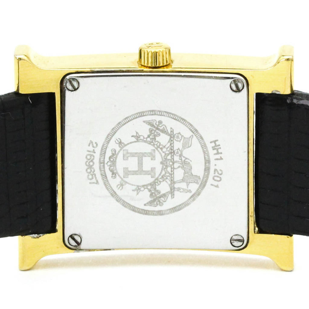 Hermès Heure H · Gold Plated · Leather