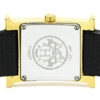 Hermès Heure H · Gold Plated · Leather
