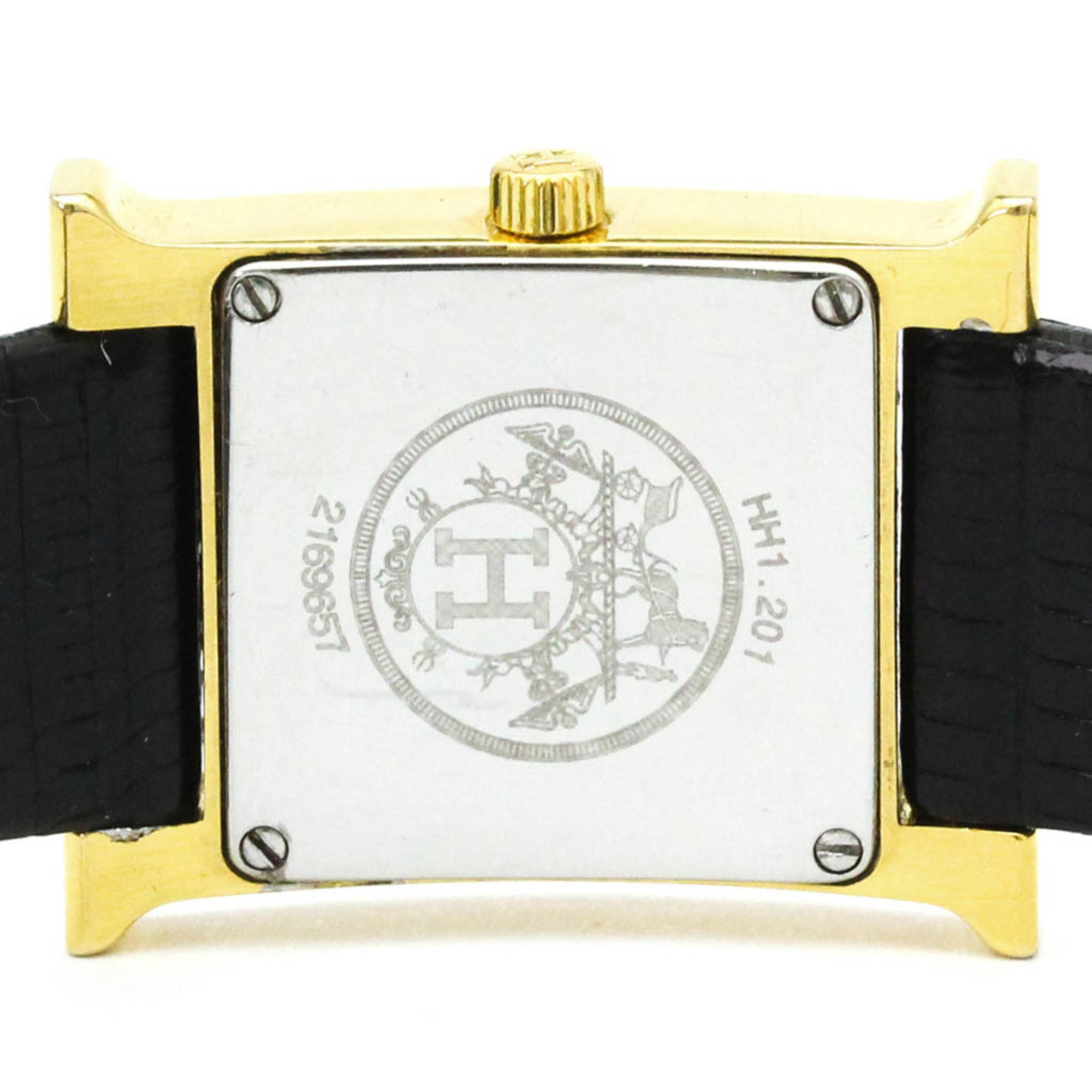 Hermès Heure H · Gold Plated · Leather