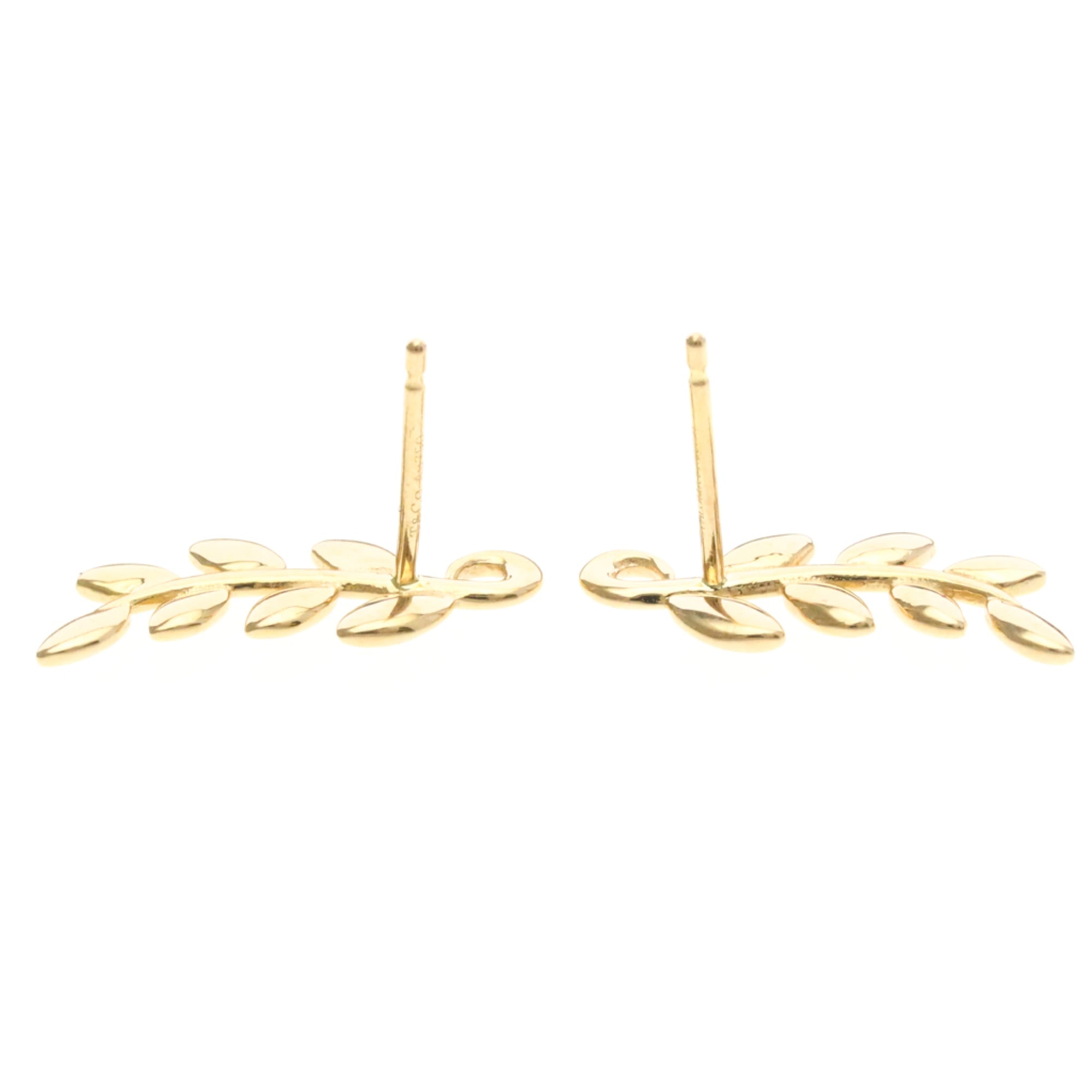 Tiffany Olive Leaf · Rose Gold Studs