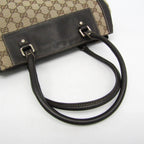 Gucci GG Canvas · Leather Handbag