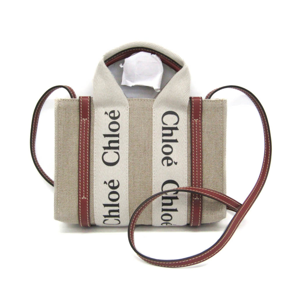 Chloé Woody Mini · Linen & Leather