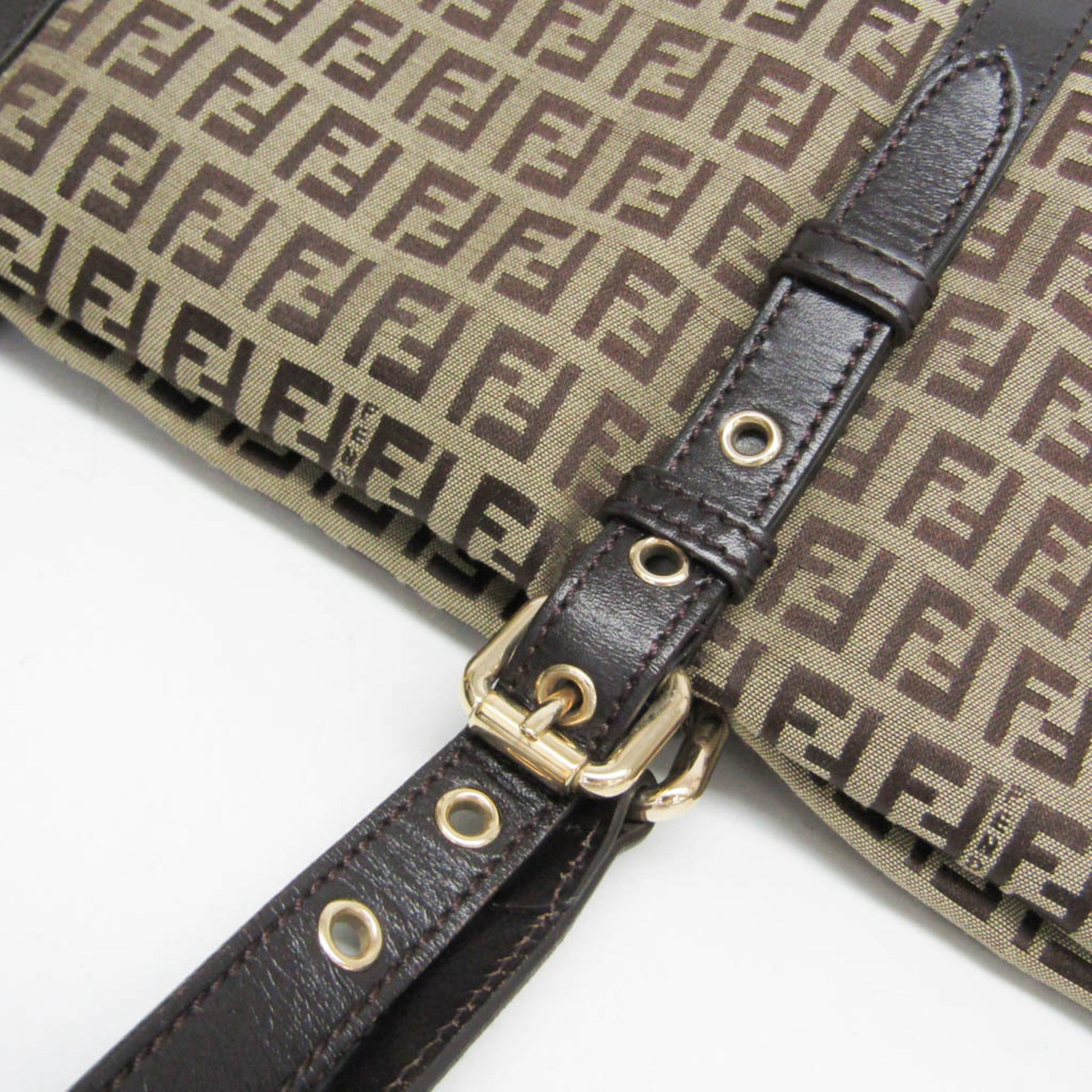 Fendi Zucchino · Canvas & Leather Tote