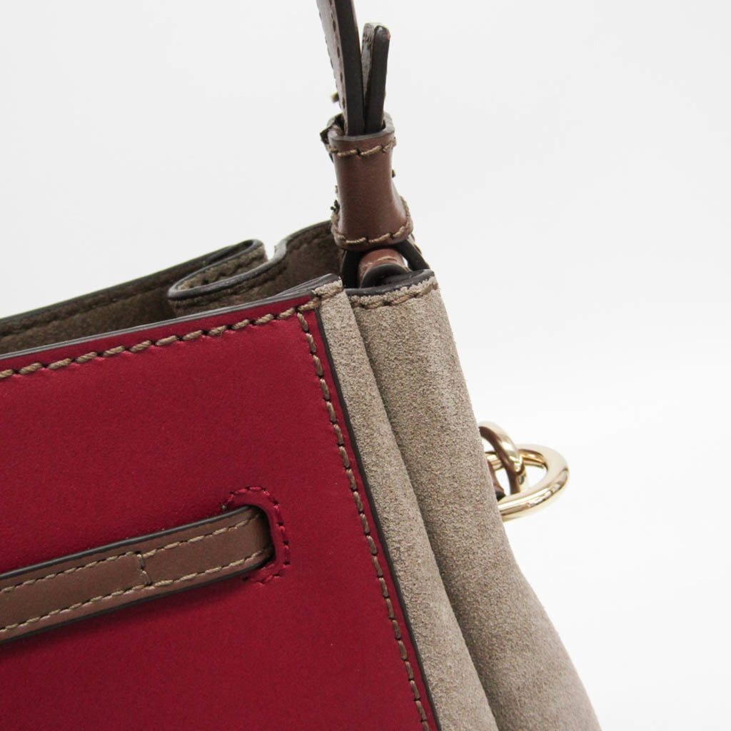 Furla Miastella Mini Bucket · Suede Bordeaux