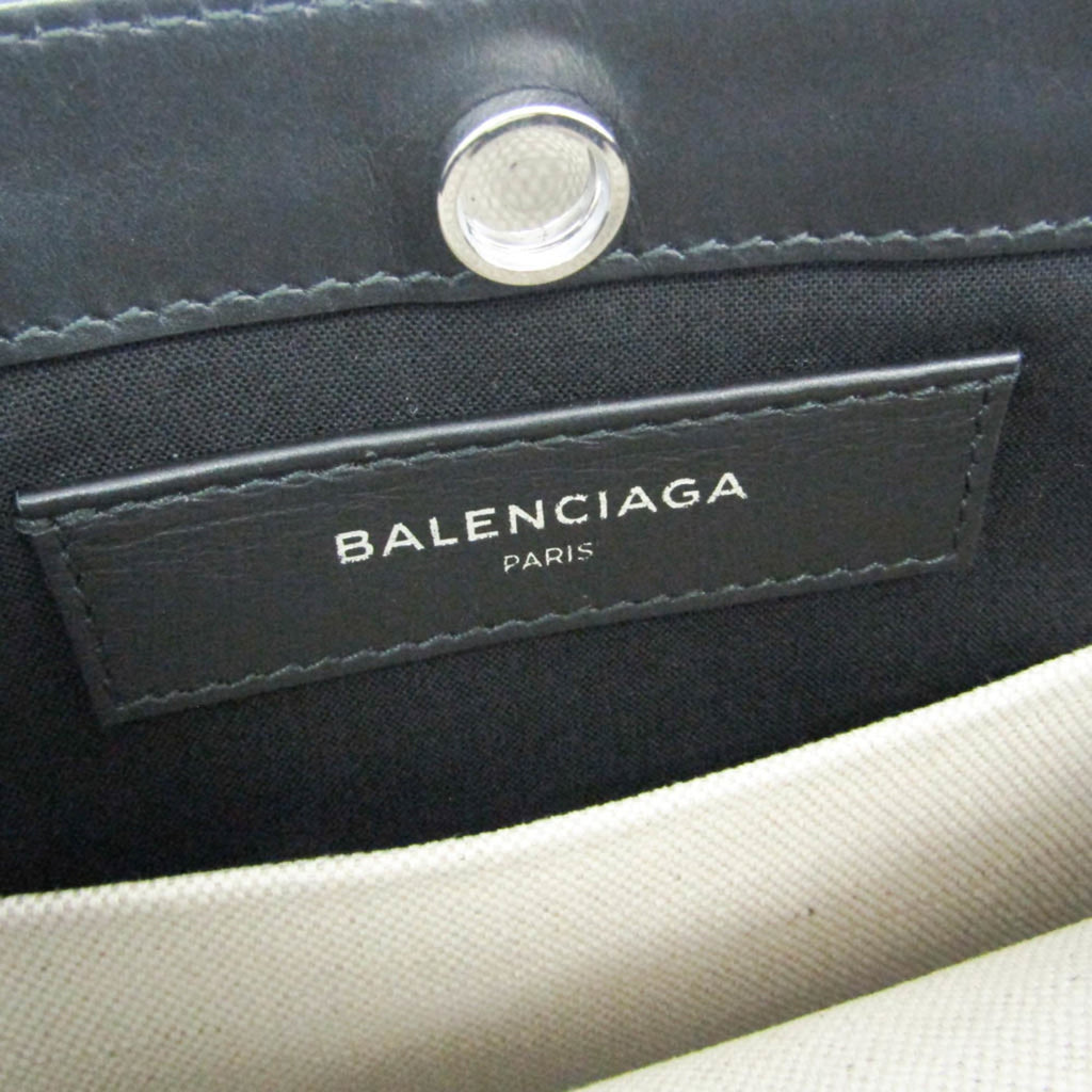 Balenciaga Navy Pochette · Canvas & Leather