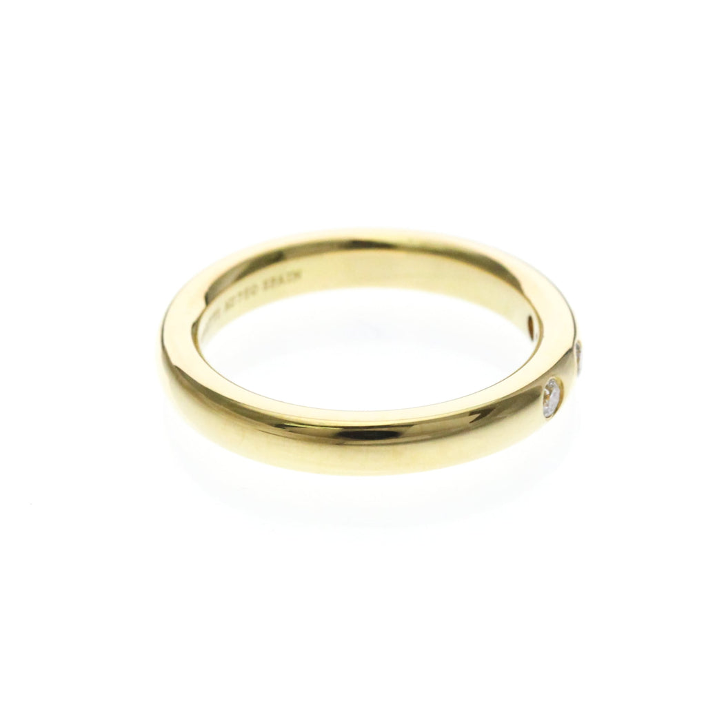Tiffany Stacking Band · 3 Diamond · 18K Yellow