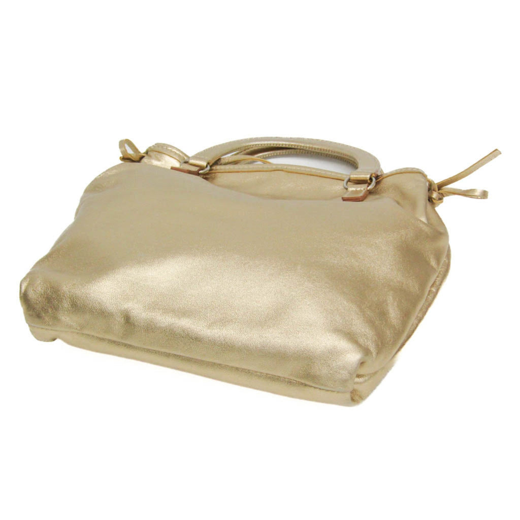 Prada Bow Metal · Leather Handbag