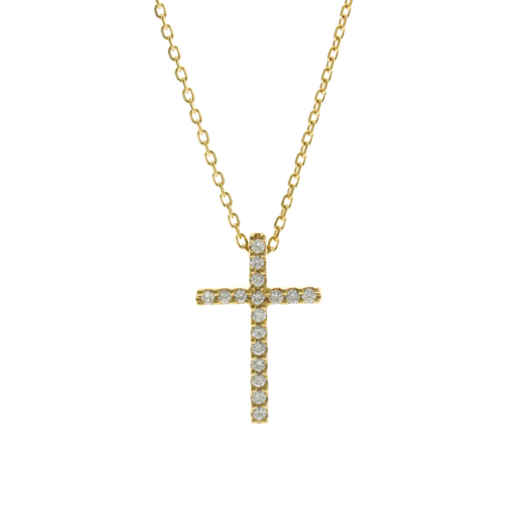 Star Jewelry Cross · 18K Yellow Gold · Diamond