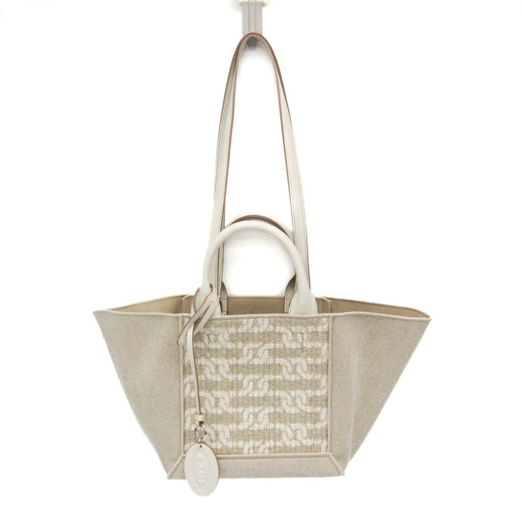 Tod's Double-Handle Shopping Bag · Linen