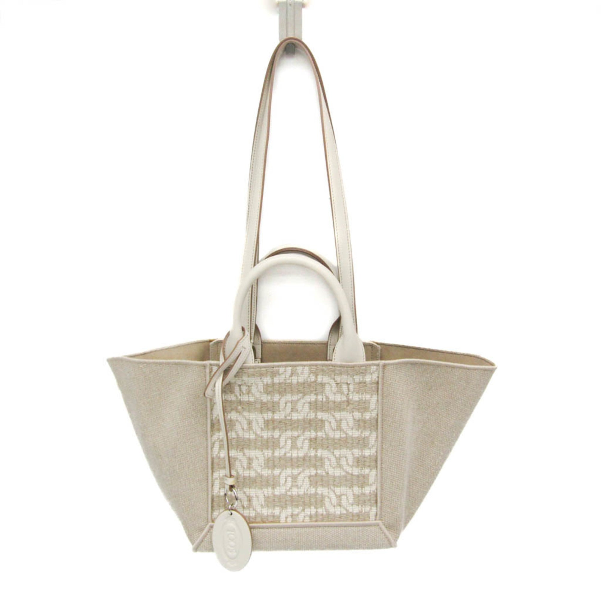 Tod's Double-Handle Shopping Bag · Linen