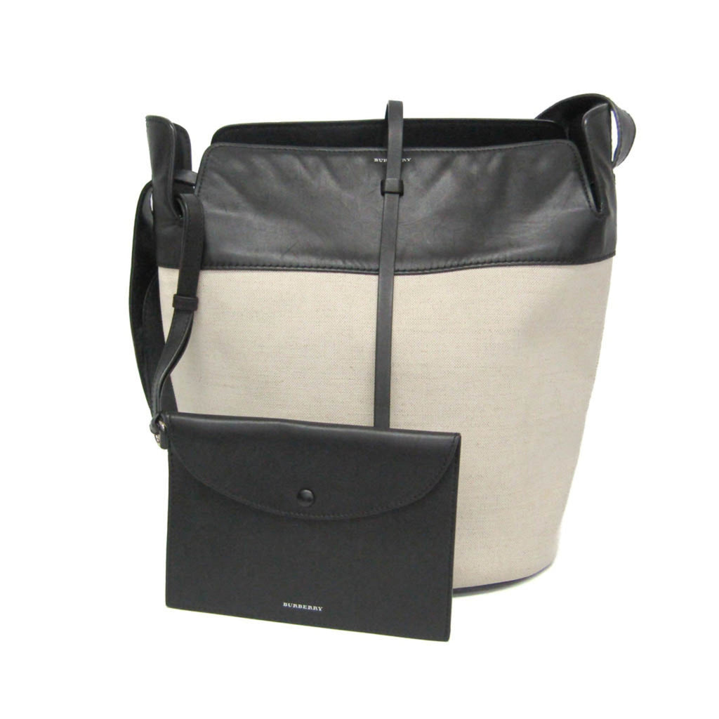 Burberry Large Bucket · Canvas & Leather