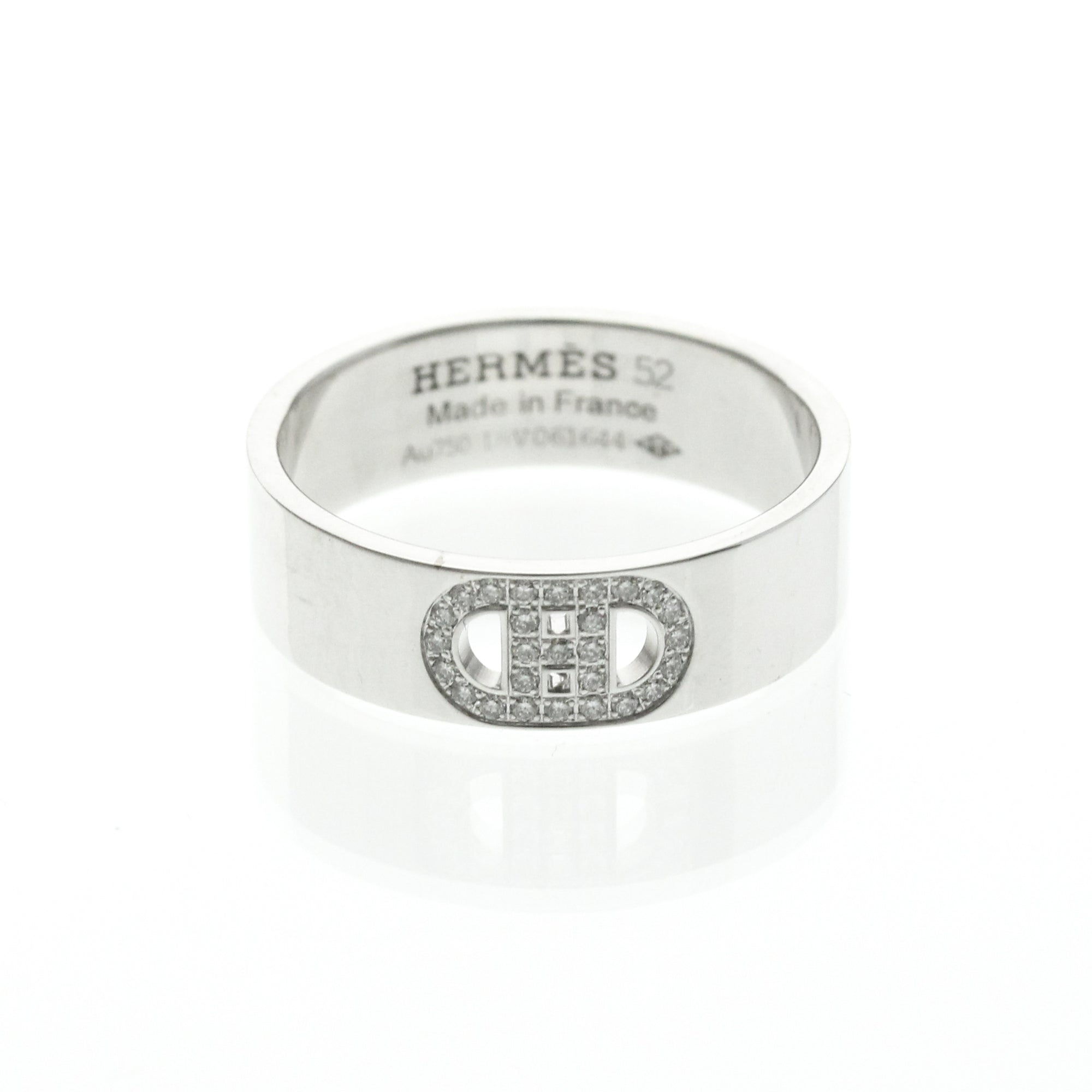 Hermès H d'Ancre · 18K White Gold · Diamond