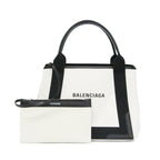 Balenciaga Navy Cabas S · Canvas & Leather