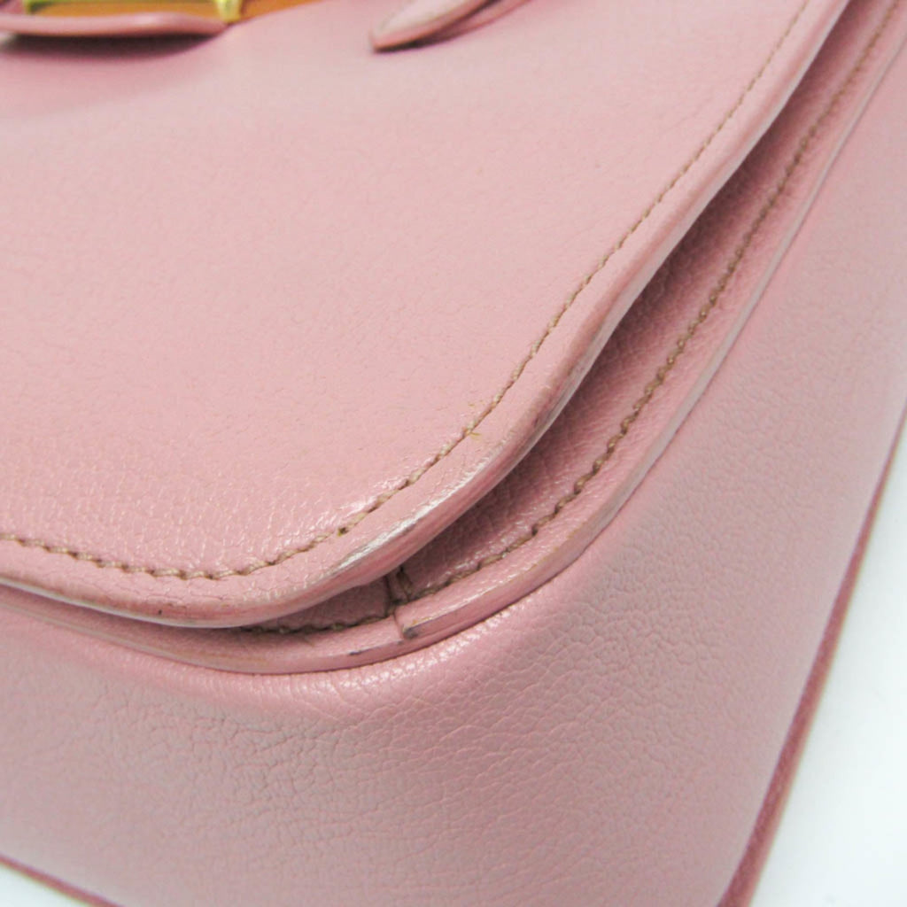Miu Miu Madras · Leather Shoulder Bag