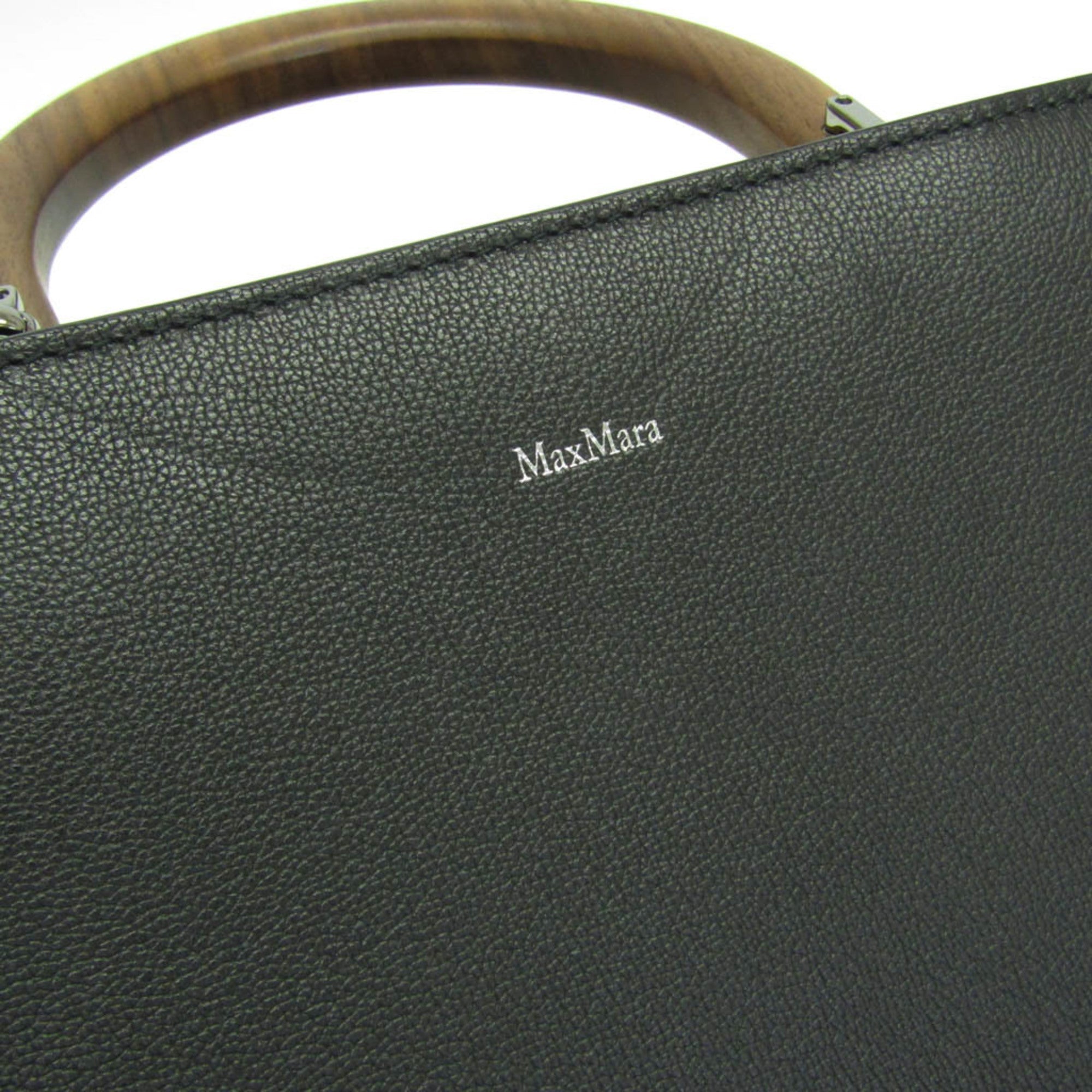 Max Mara Wooden Handle Flap Bag